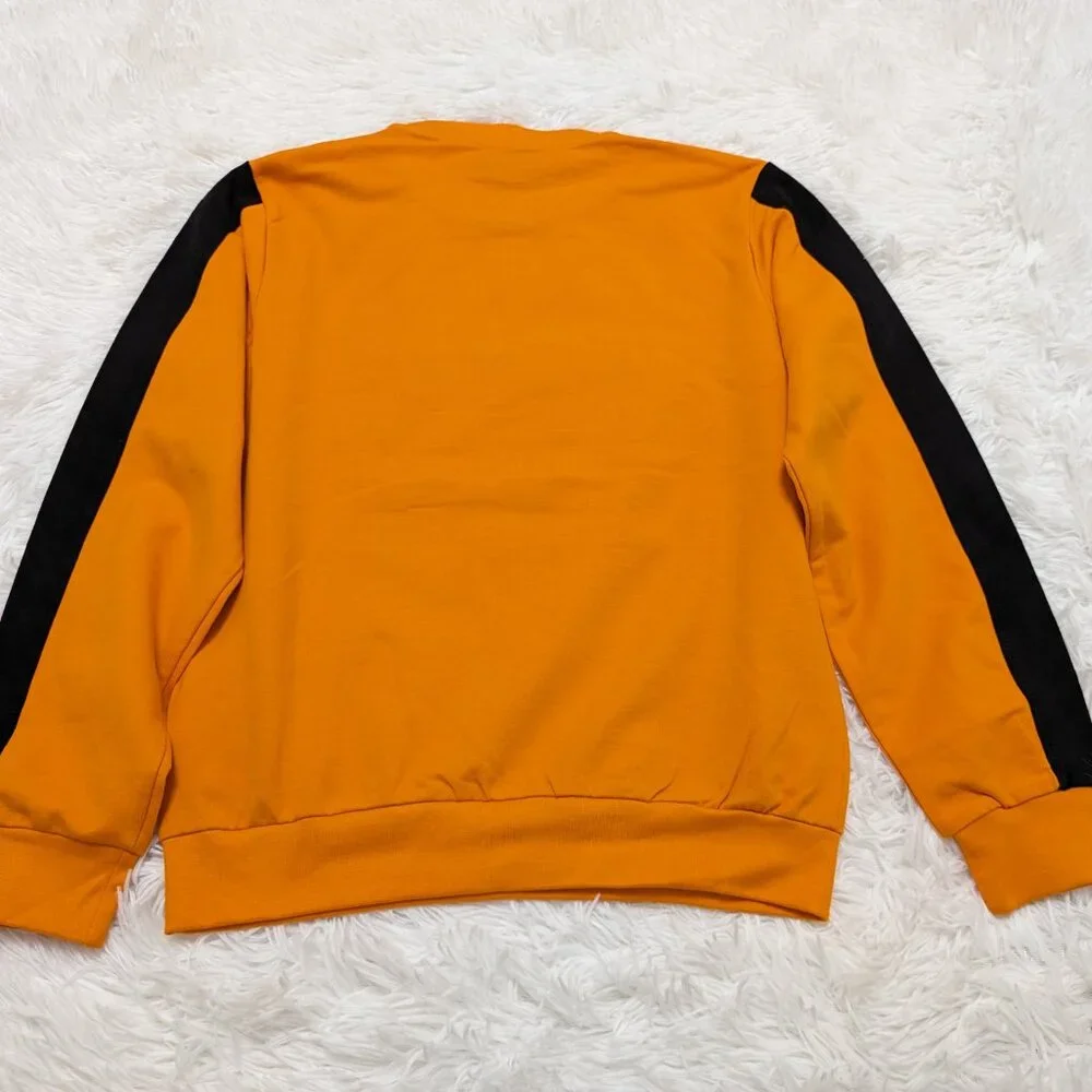 Kappa Unisex Crew Neck Orange with Black Pullover Loopknit 8Yrs Sweatshirt NWOT - Picture 7 of 8